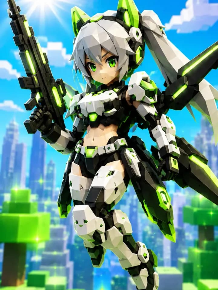 Mecha battle angel created in Nilo